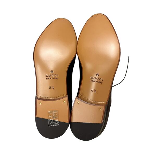 Gucci Men Lace up oxford dress shoe in cocoa brown Suede Size 8.5 - Picture 8 of 9